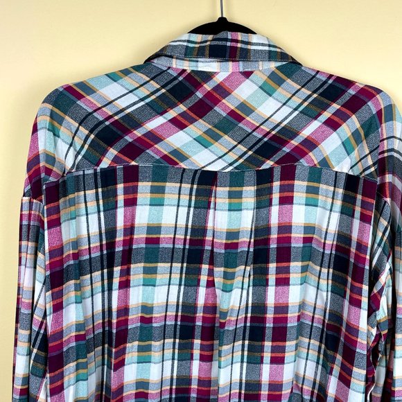 Entro Maroon Mother of Pearls Button Down Short M - Picture 8 of 9